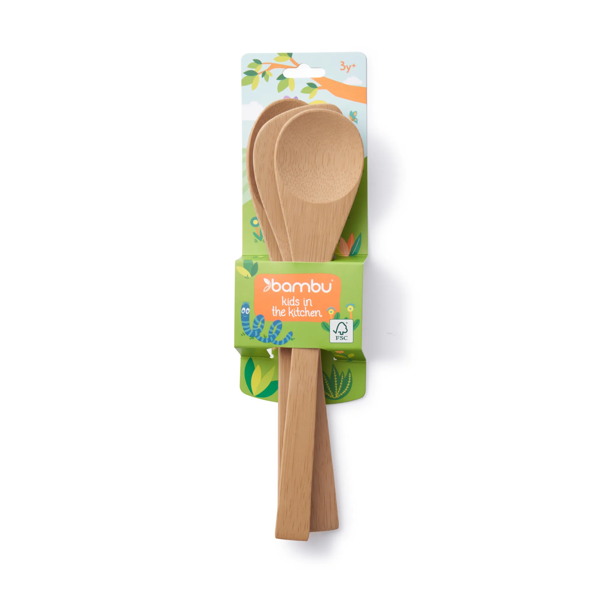 Kids in the Kitchen, Set of 3 Bamboo Utensils (3Y )