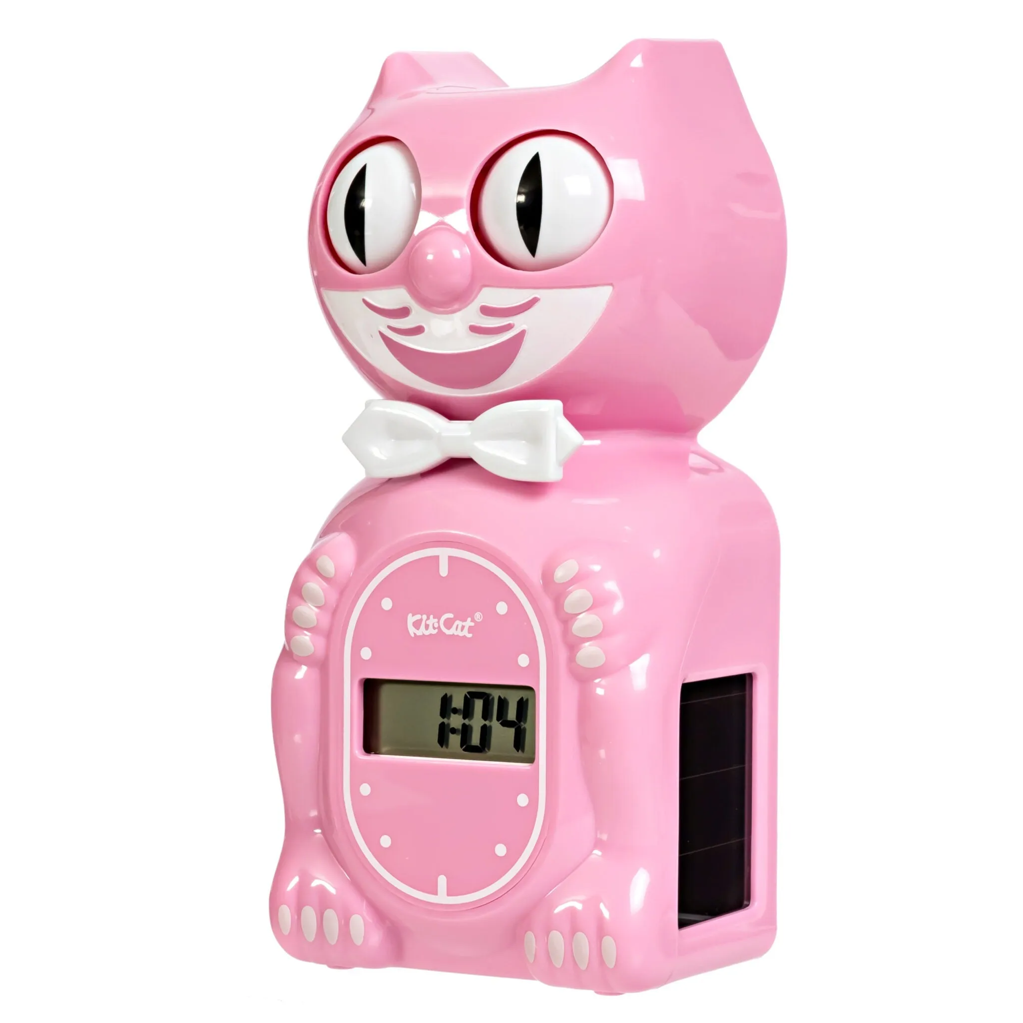 Kit-Cat Solar Digital Alarm Klock – Pink Satin