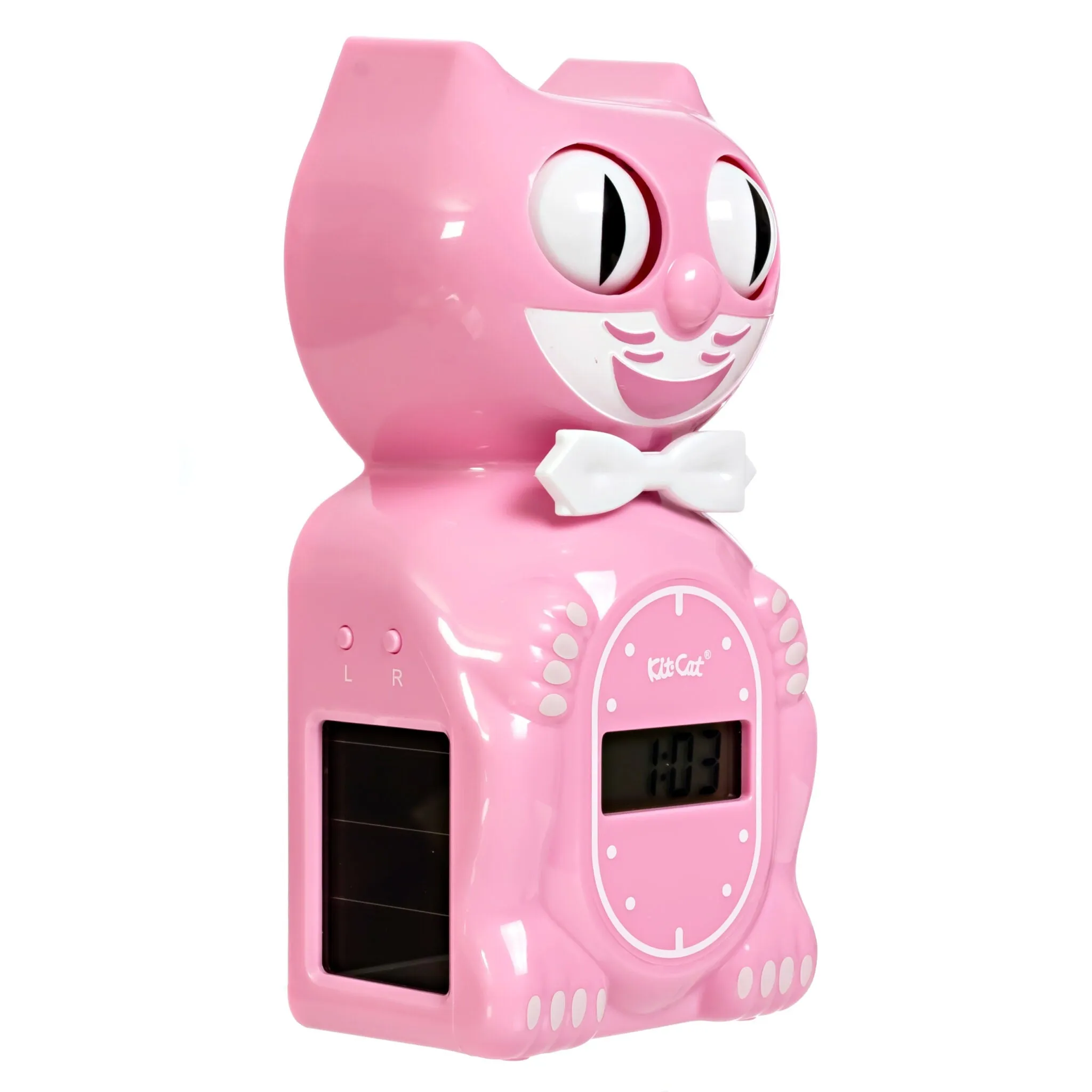 Kit-Cat Solar Digital Alarm Klock – Pink Satin