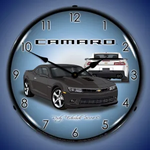 Lighted 2014 SS Camaro 5th Generation Ashen Grey Clock
