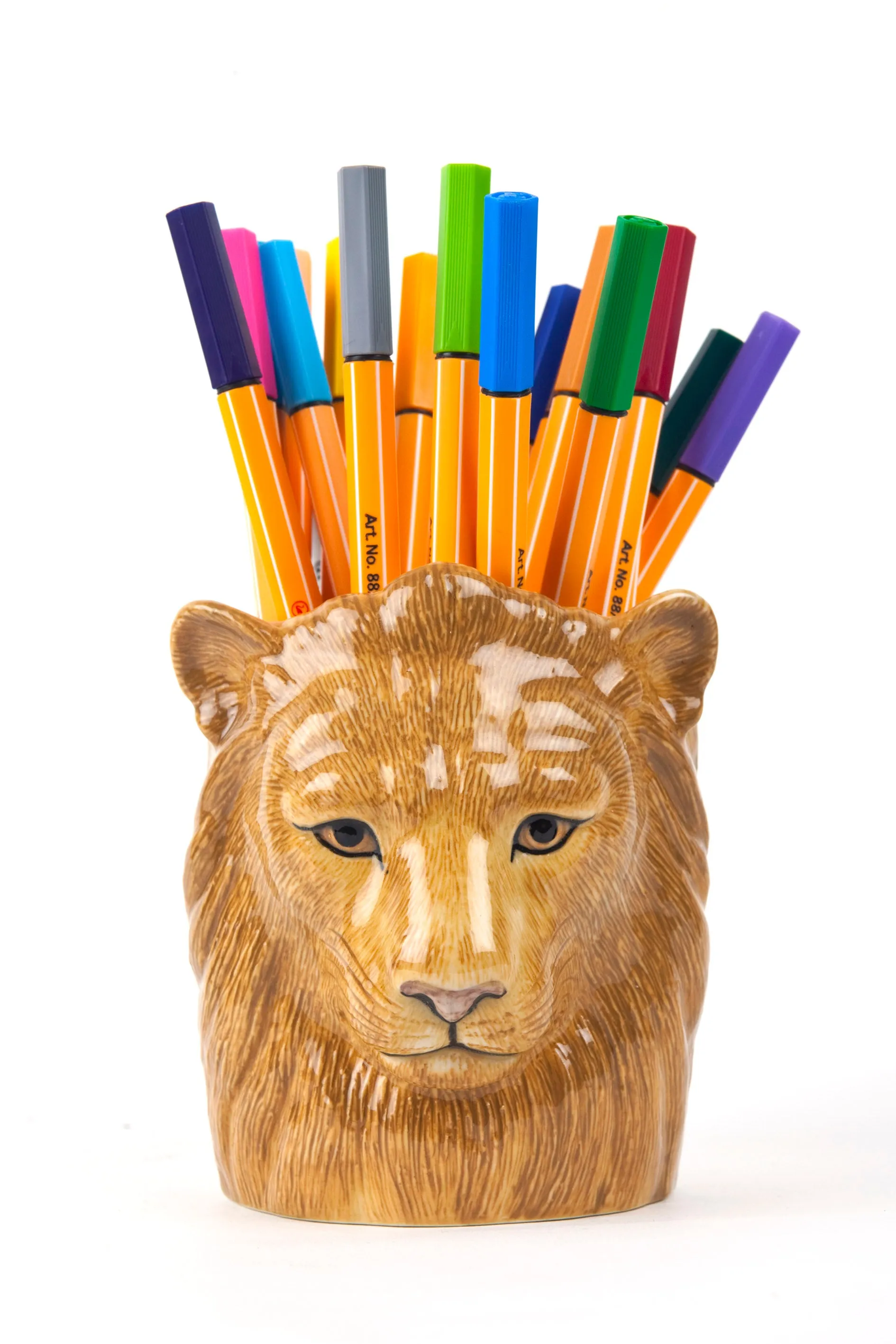 Lion Pencil Pot by Quail Ceramics