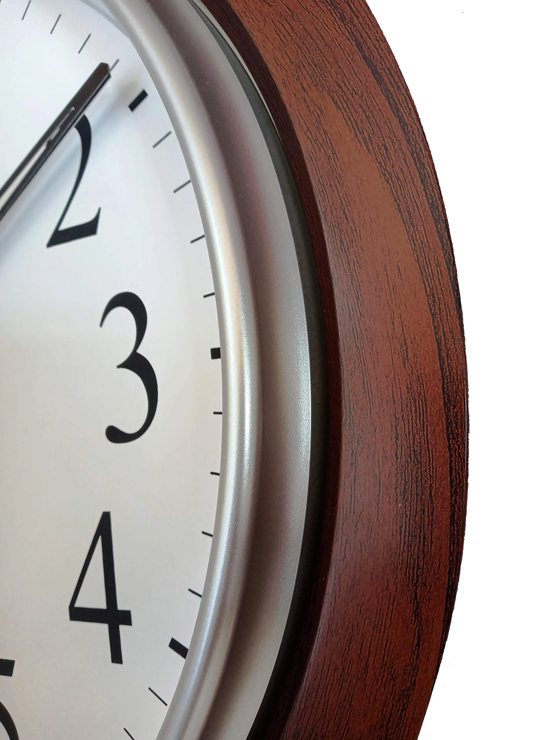 LYONIC President Quartz Big Size Royal Look Wall Clock for Hall,Home,Office, (42 X 42 X 4 Cm Color - Dark Wood) Made in India, Analog, Brown