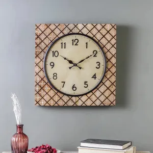 Madras Vintage 15" Square Wall Clock