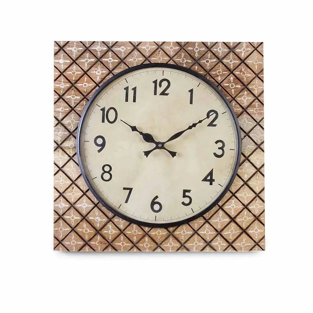 Madras Vintage 15" Square Wall Clock