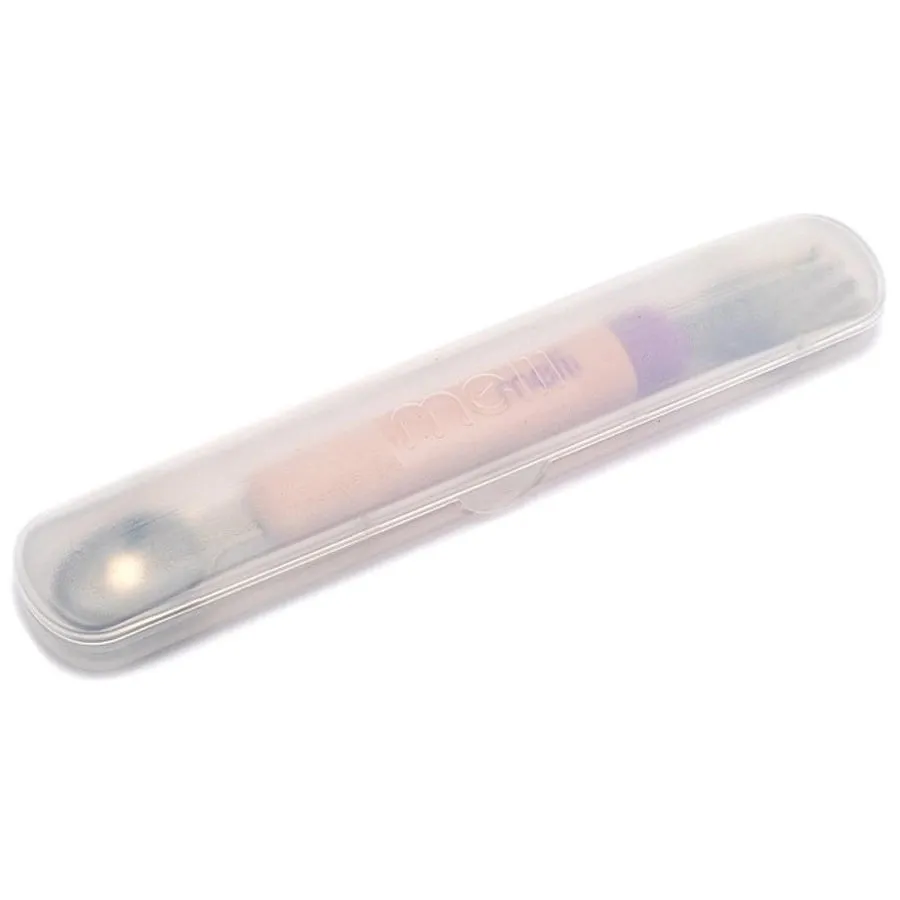 Melii Detachable Spoon & Fork with Carrying Case Pink & Purple