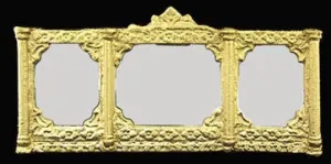 Mirror, Gold Ornate Overmantle Style 12