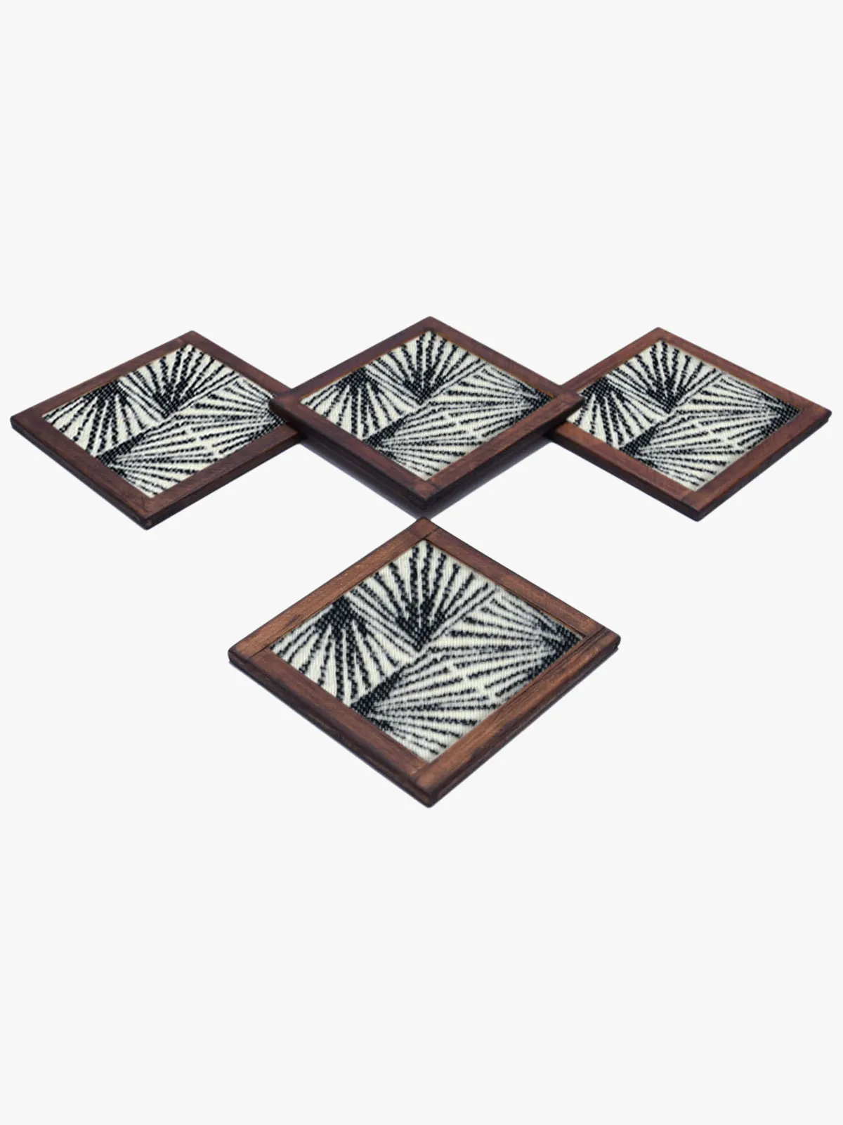Monochrome Elegance Cotton Coaster