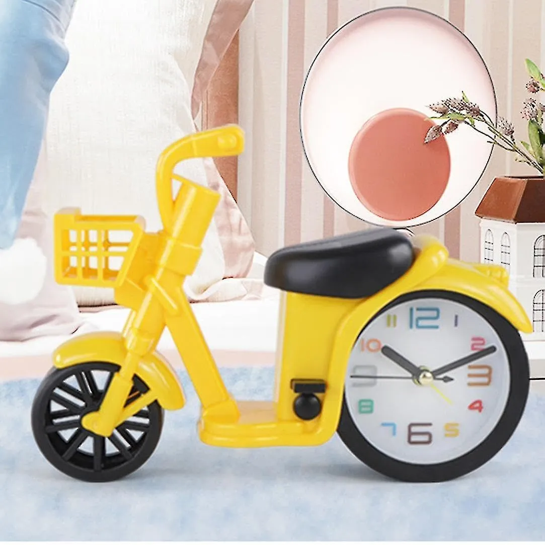 NXZ Bicycle Shape Table Desk Alarm Clock, Analog Desk Clock for Home and Office Decor