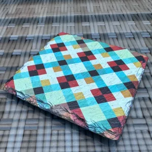 Pattern Slate Coasters - Argyle #1