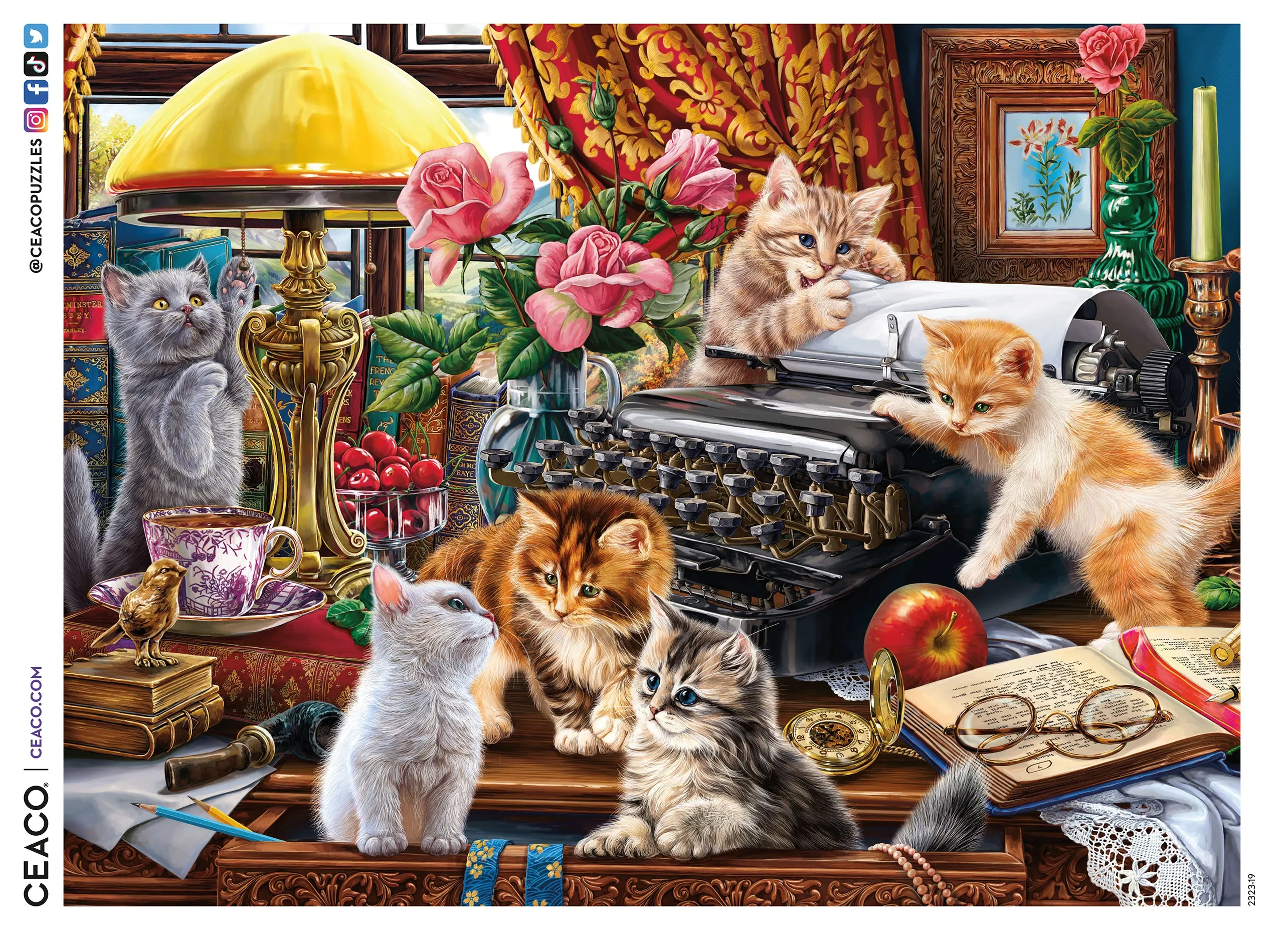 Paws Gone Wild - The Writer's Cats - 500 Piece Puzzle