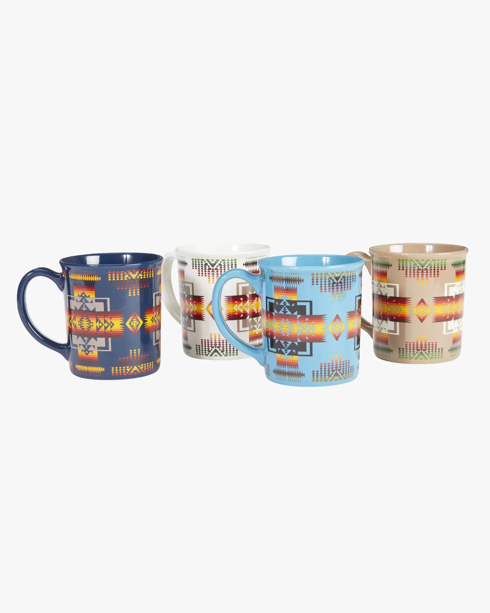 Pendleton Ceramic Mug Set Of 4 - Chief Joseph Multi