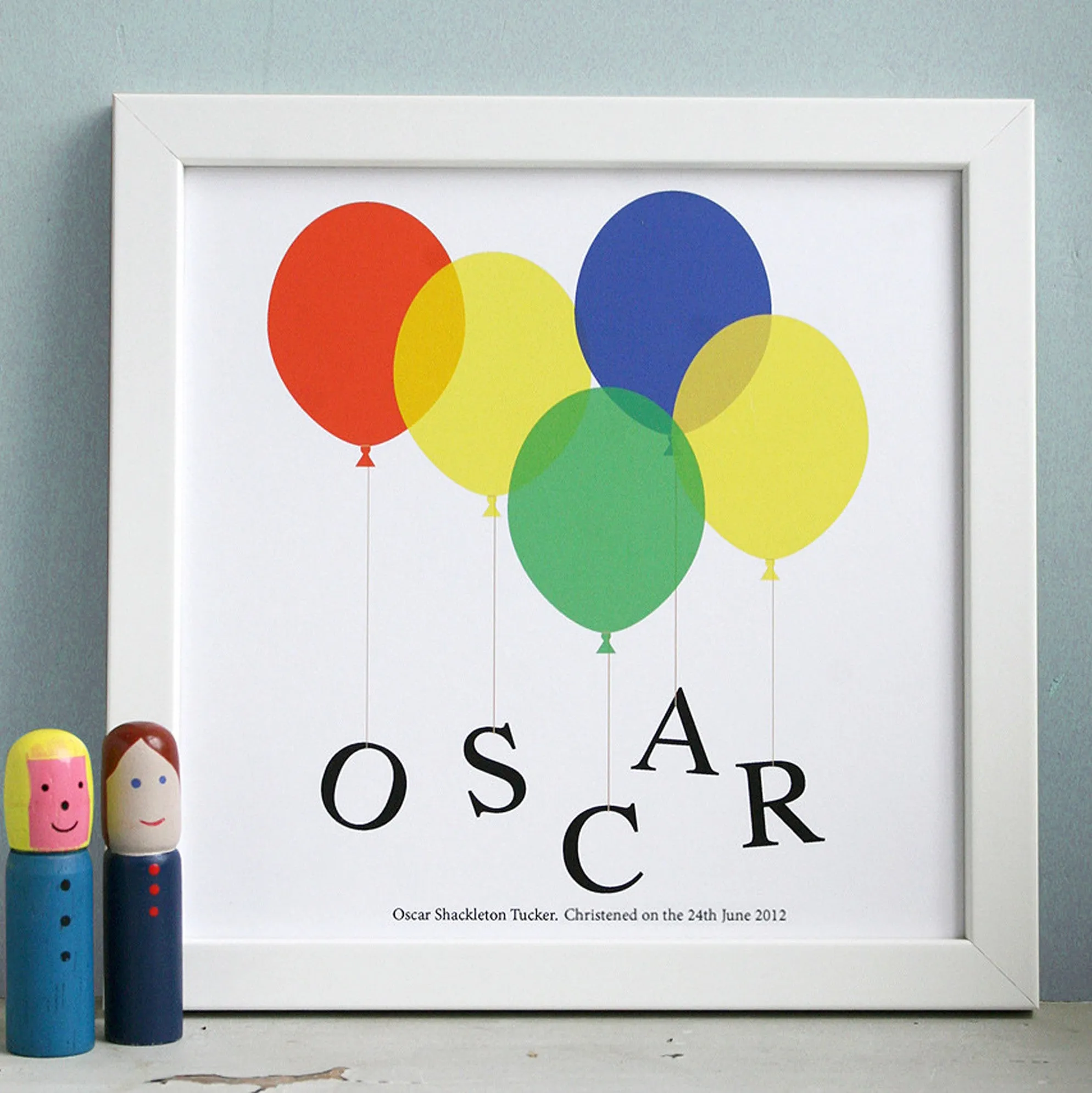 Personalised Framed Christening Print
