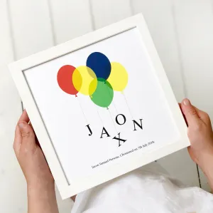 Personalised Framed Christening Print