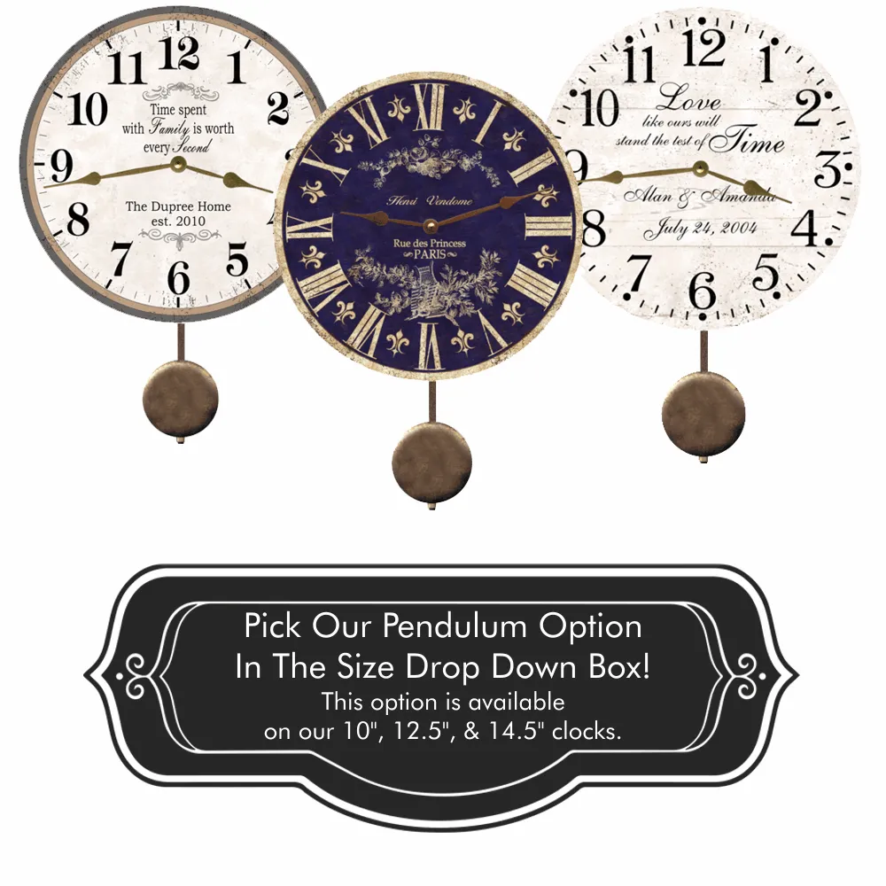 Personalized Christmas Clock with Cardinal Design