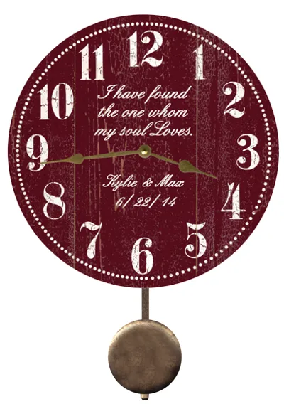 Personalized Wedding Clock with Custom Message