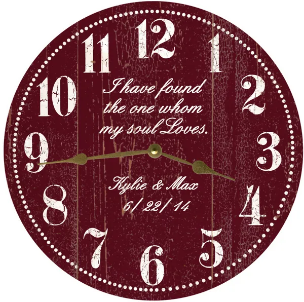 Personalized Wedding Clock with Custom Message