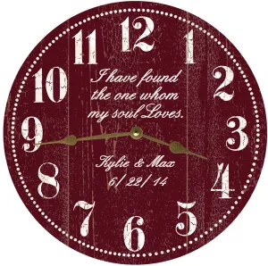 Personalized Wedding Clock with Custom Message