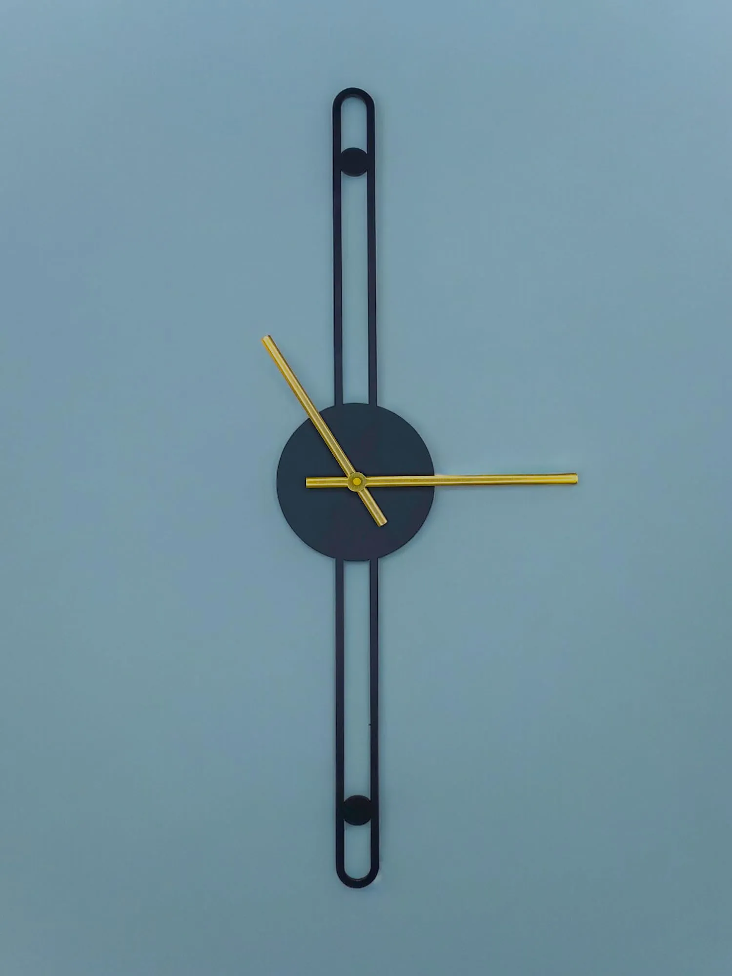 Poshio Nordic Minimalist Gold Needle Metal Wall Clock For Home And Office- Wall Decor (19 X 3.9 Inches) - Analog