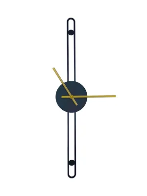 Poshio Nordic Minimalist Gold Needle Metal Wall Clock For Home And Office- Wall Decor (19 X 3.9 Inches) - Analog