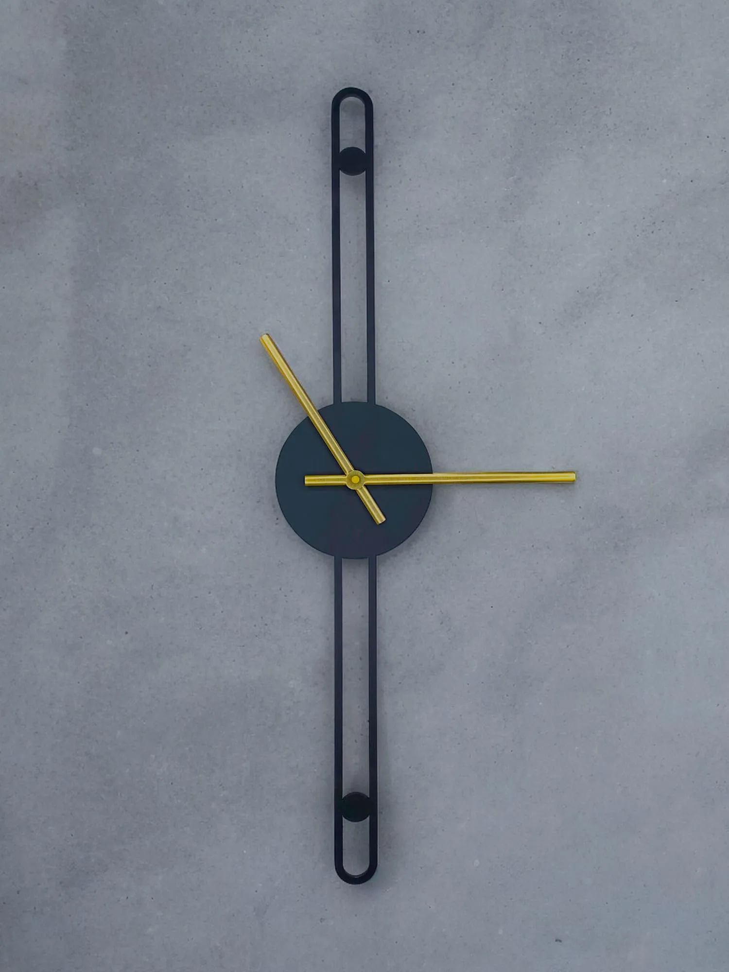 Poshio Nordic Minimalist Gold Needle Metal Wall Clock For Home And Office- Wall Decor (19 X 3.9 Inches) - Analog