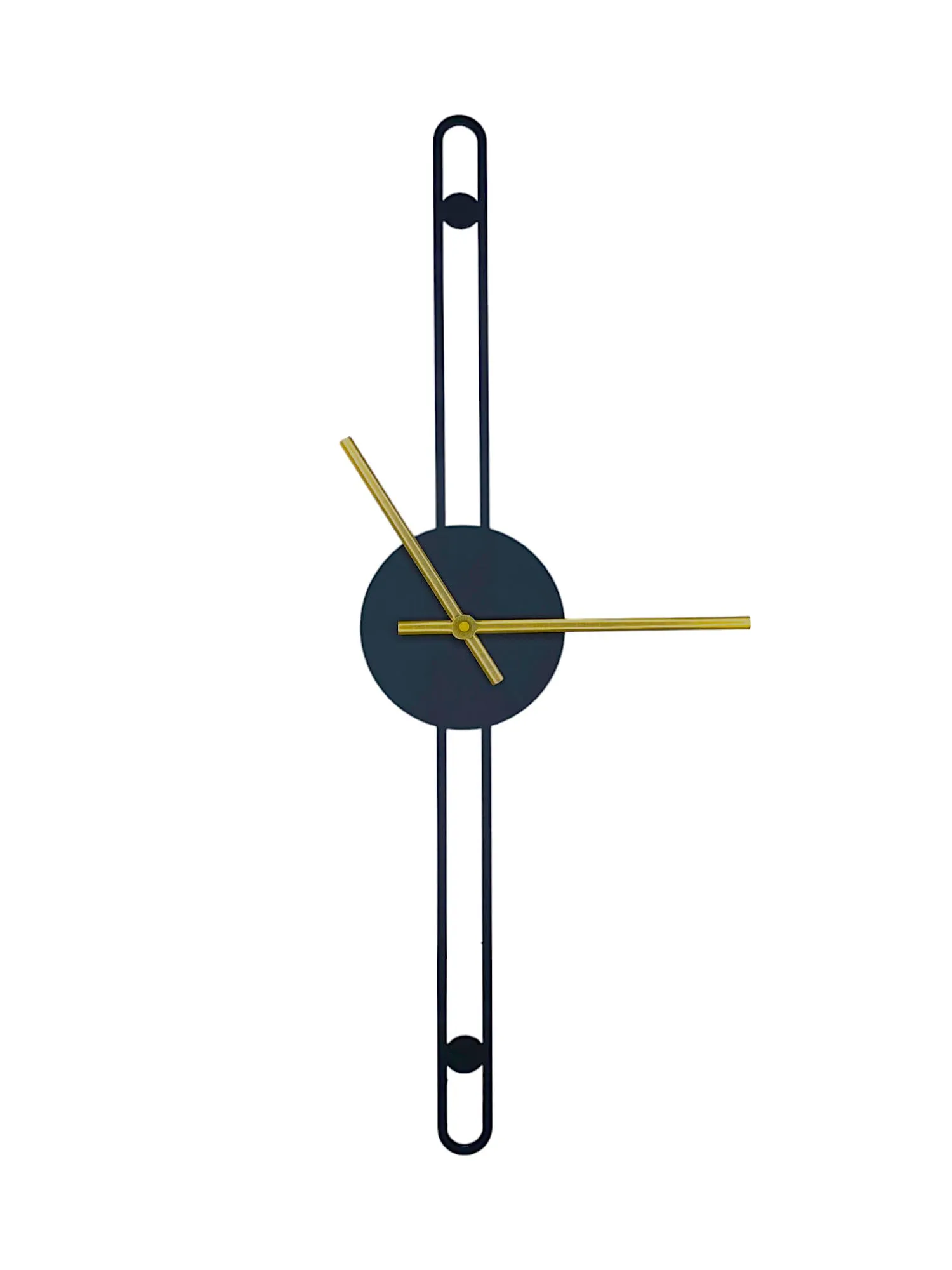 Poshio Nordic Minimalist Gold Needle Metal Wall Clock For Home And Office- Wall Decor (19 X 3.9 Inches) - Analog