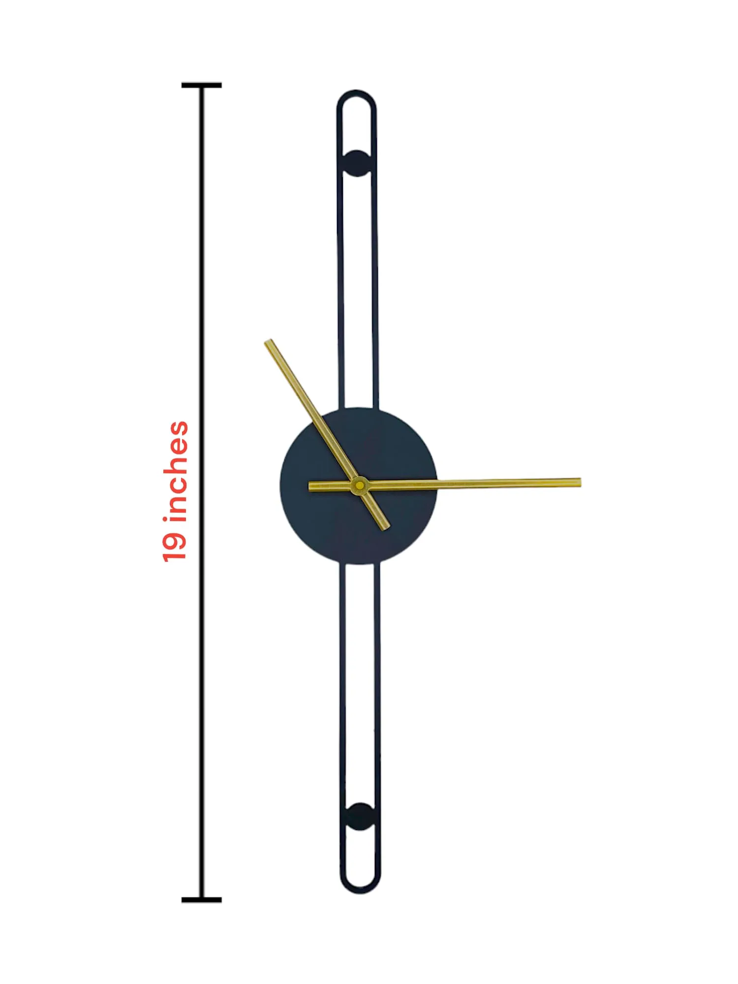 Poshio Nordic Minimalist Gold Needle Metal Wall Clock For Home And Office- Wall Decor (19 X 3.9 Inches) - Analog
