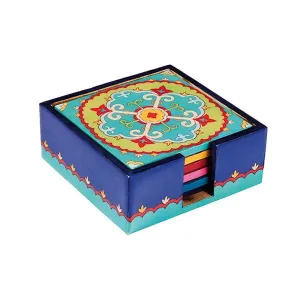 Printed Wooden Coasters - Set of 6 - Oriental