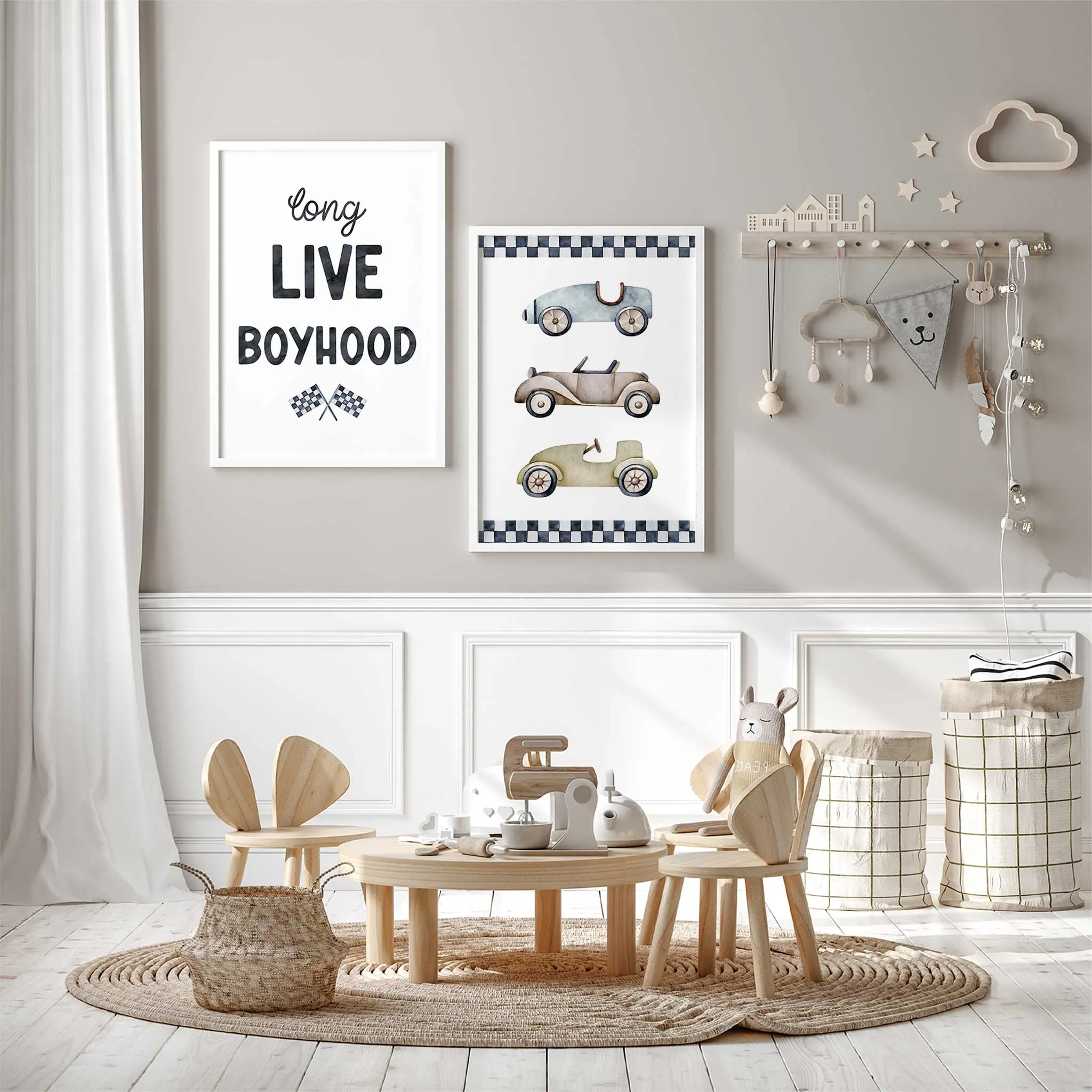 Retro Race Cars, Long Live Boyhood Prints