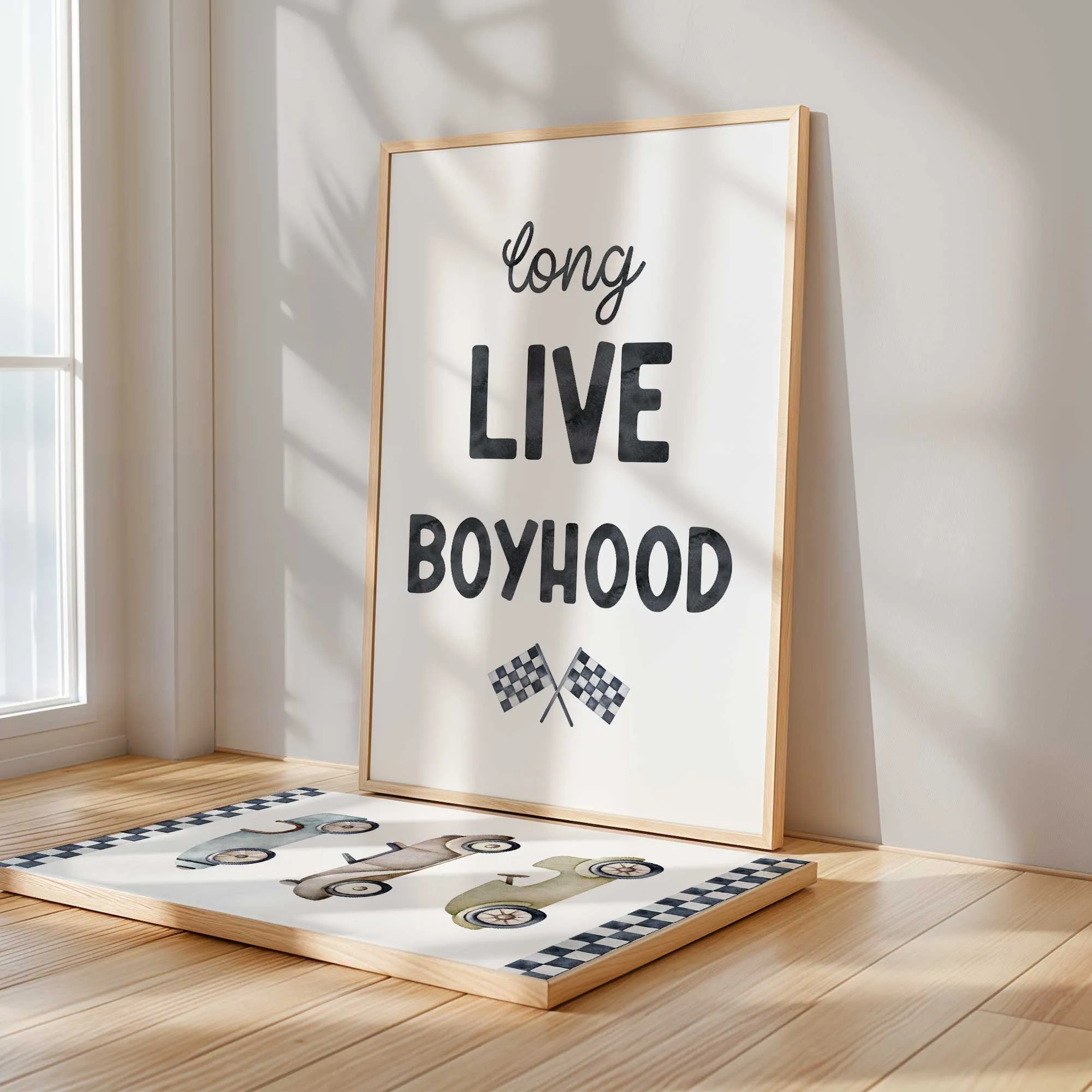 Retro Race Cars, Long Live Boyhood Prints
