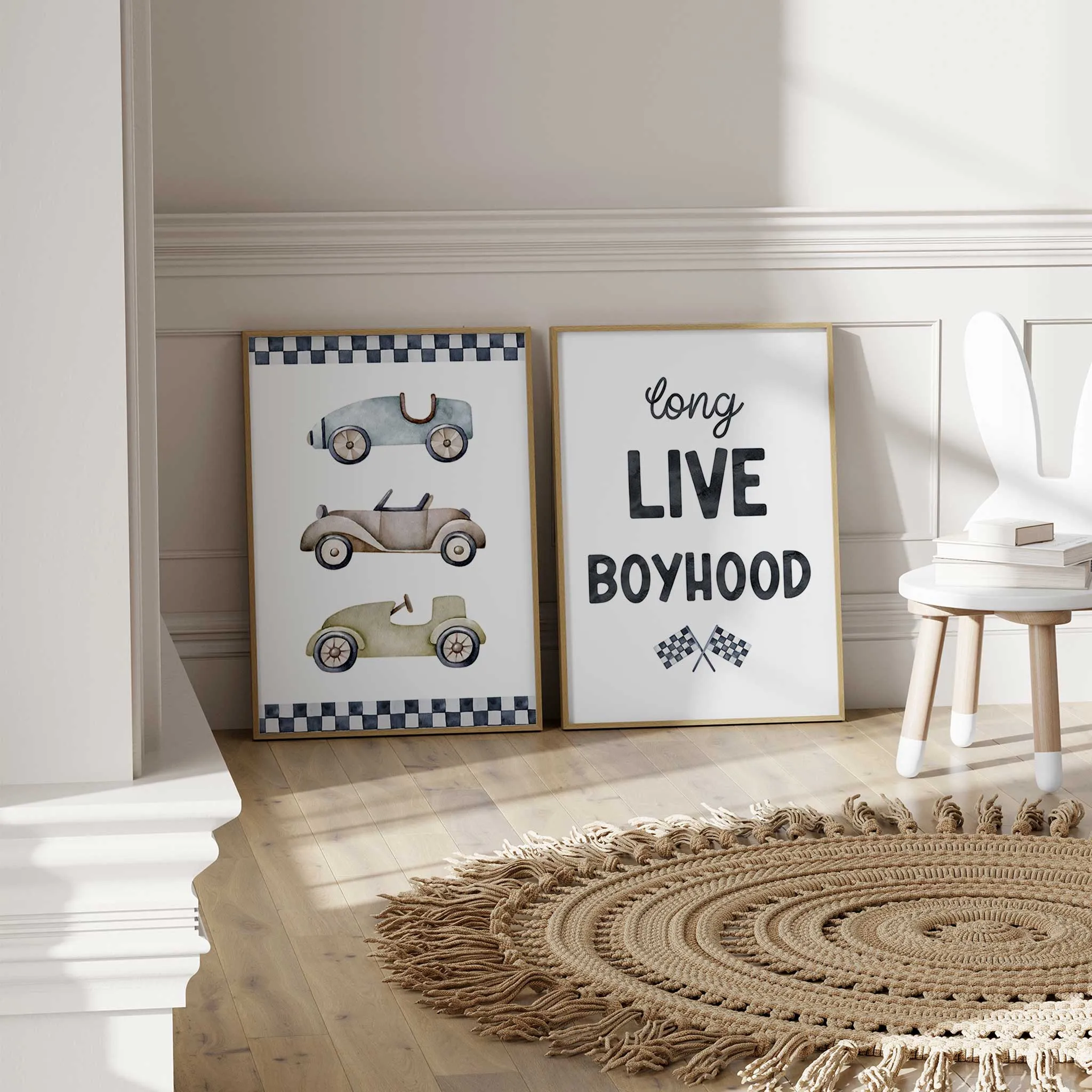 Retro Race Cars, Long Live Boyhood Prints