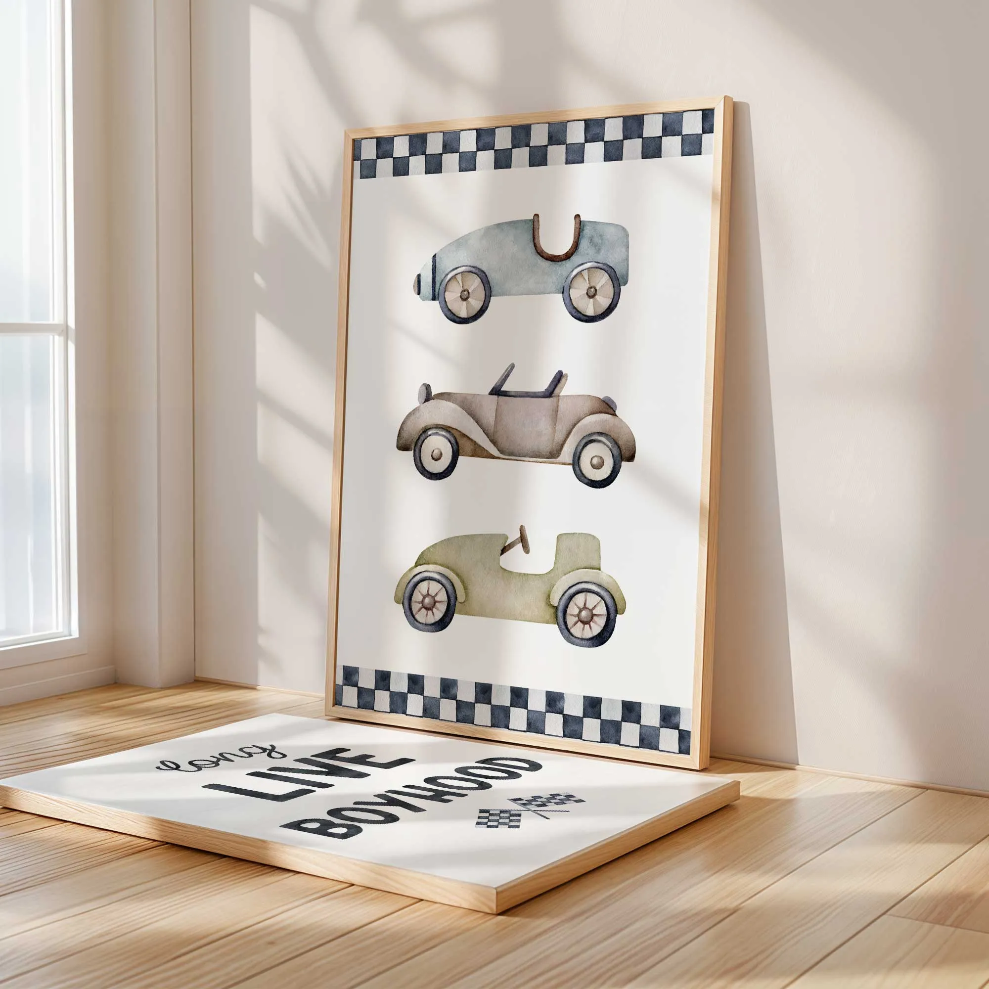 Retro Race Cars, Long Live Boyhood Prints