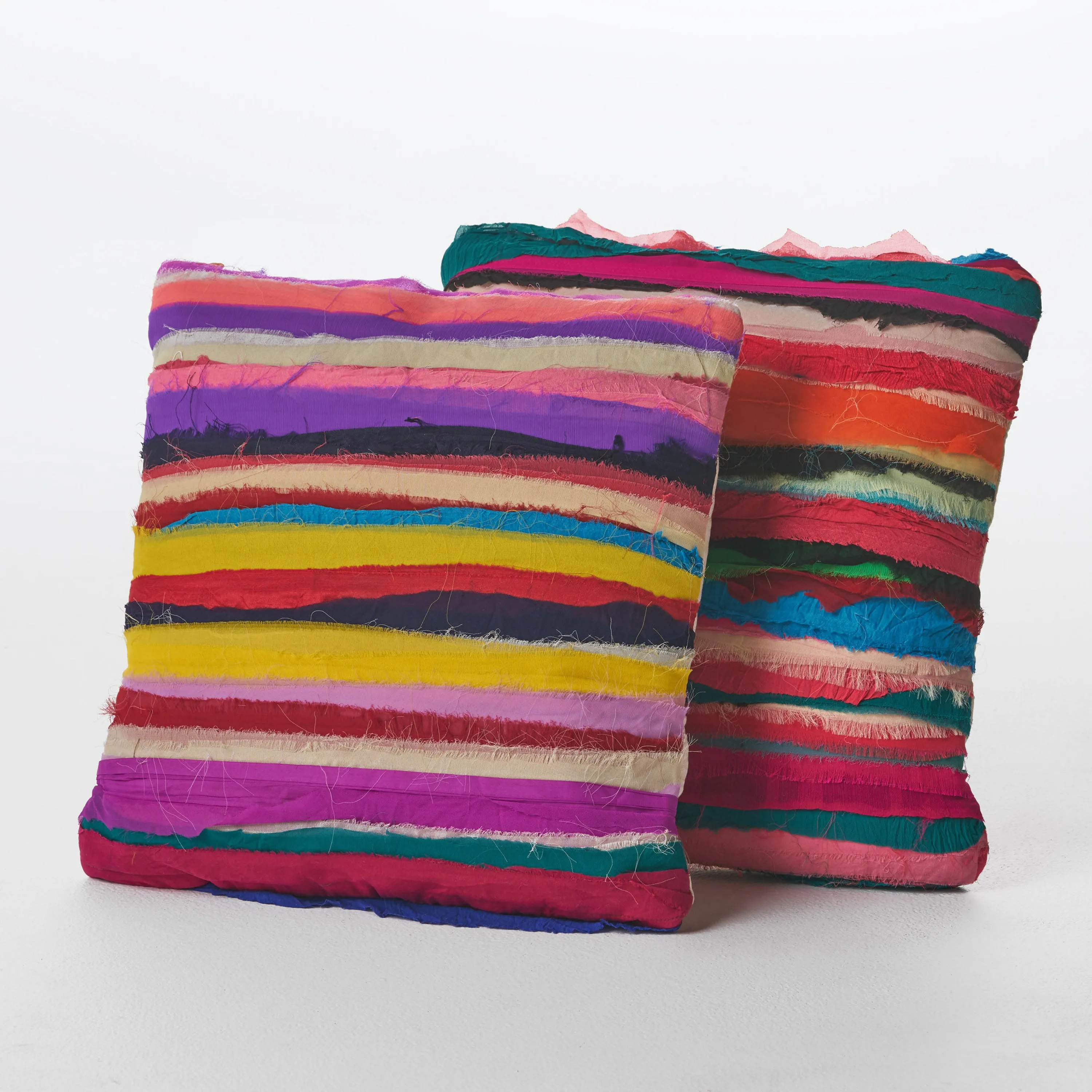 Rooney Handcrafted Boho Recycled Fabric Pillow