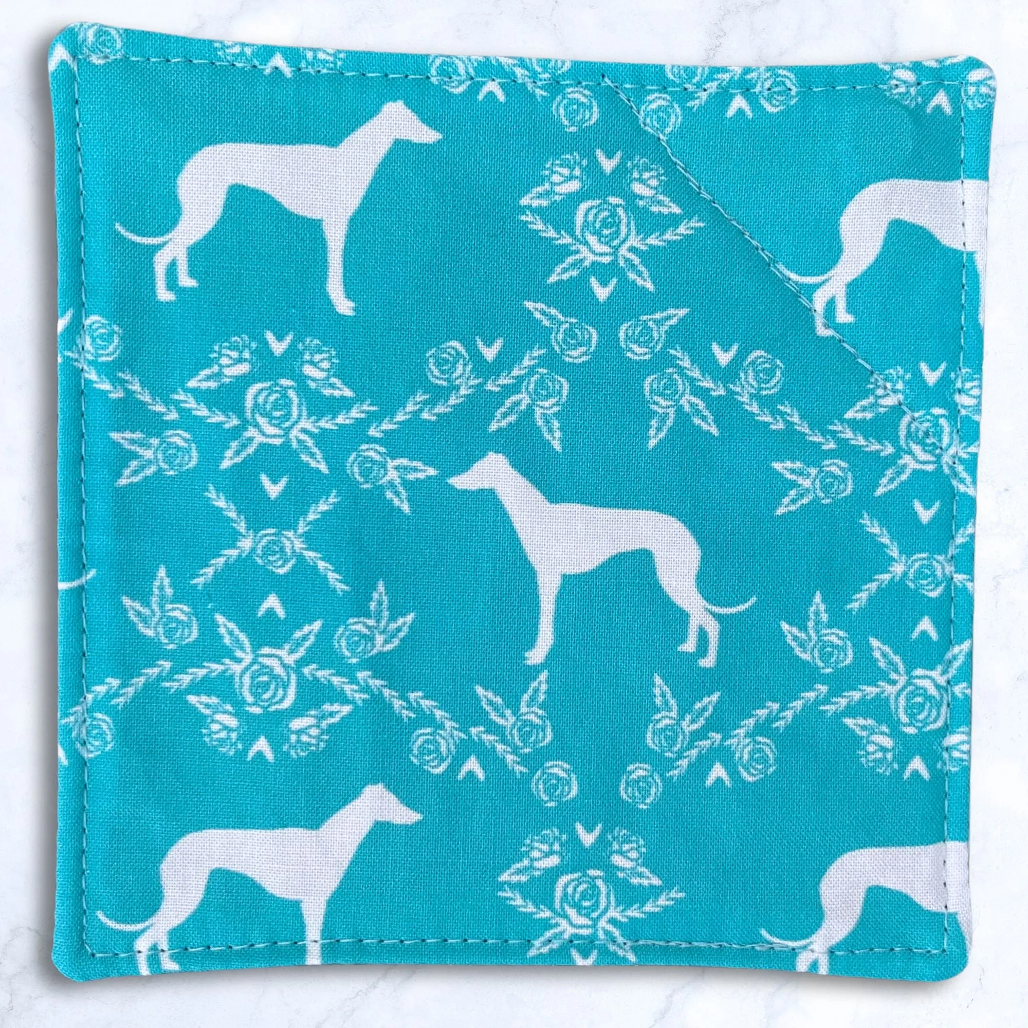Rosette Greyhounds Turquoise Jar Gripz Jar Opener