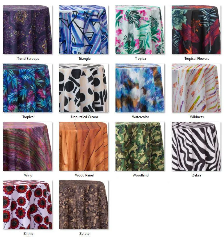 Round Tablecloths With Prints