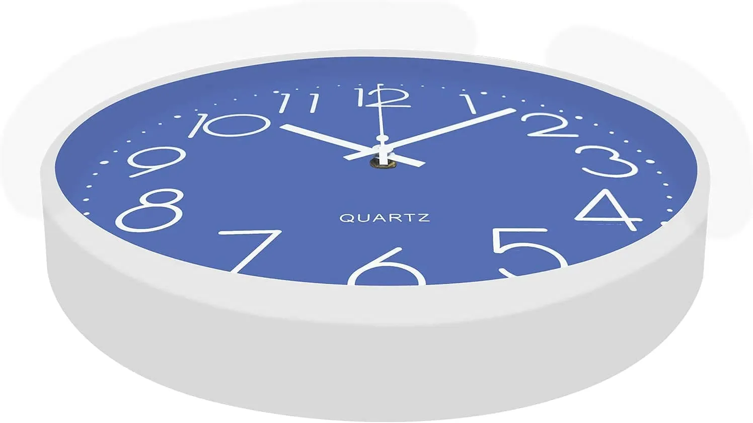 Rylan Wall Clock 12" Silent Quartz Decorative Latest Wall Clock Non-Ticking Classic Clock Battery Operated Round Easy to Read for Room/Home/Kitchen/Bedroom/Office/School.- (Sky Blue)