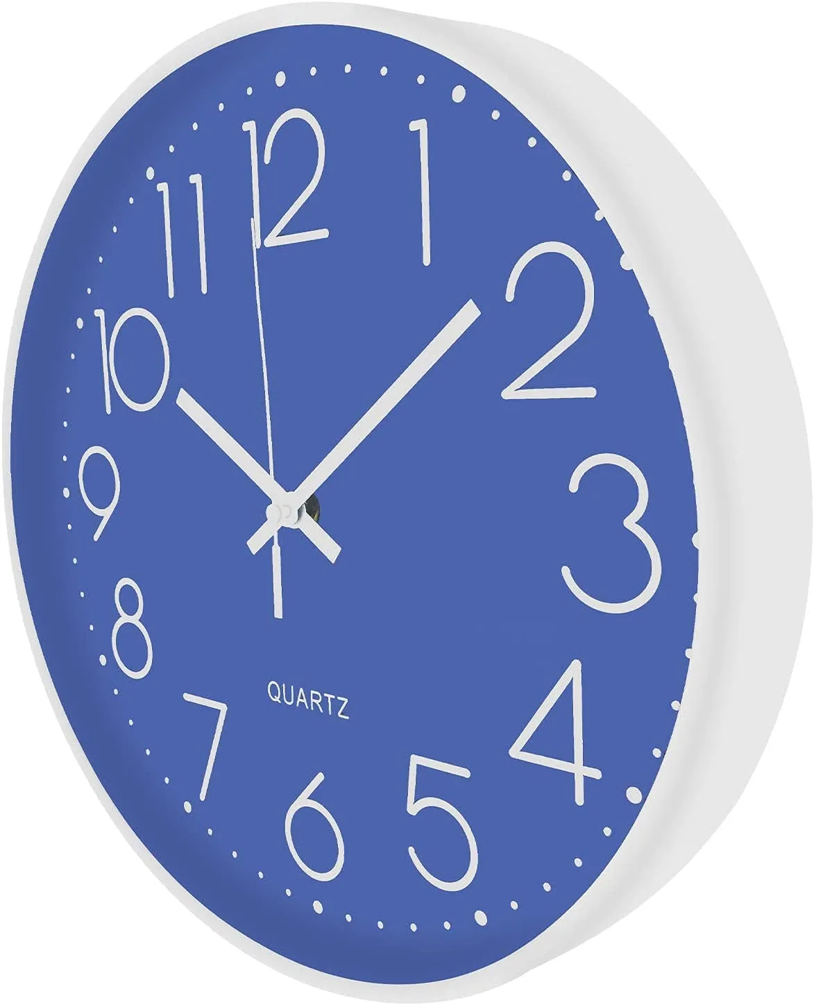 Rylan Wall Clock 12" Silent Quartz Decorative Latest Wall Clock Non-Ticking Classic Clock Battery Operated Round Easy to Read for Room/Home/Kitchen/Bedroom/Office/School.- (Sky Blue)