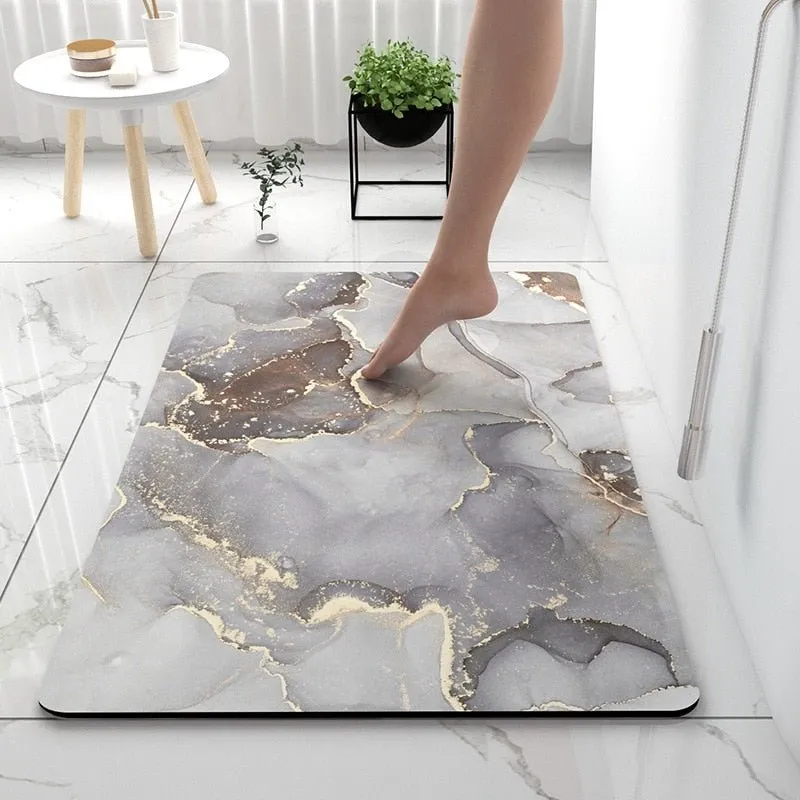 Soft Diatomaceous Earth Bathroom Rug