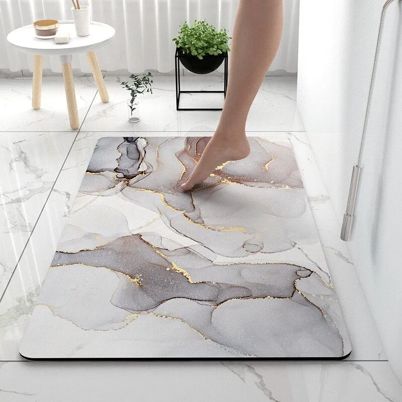 Soft Diatomaceous Earth Bathroom Rug