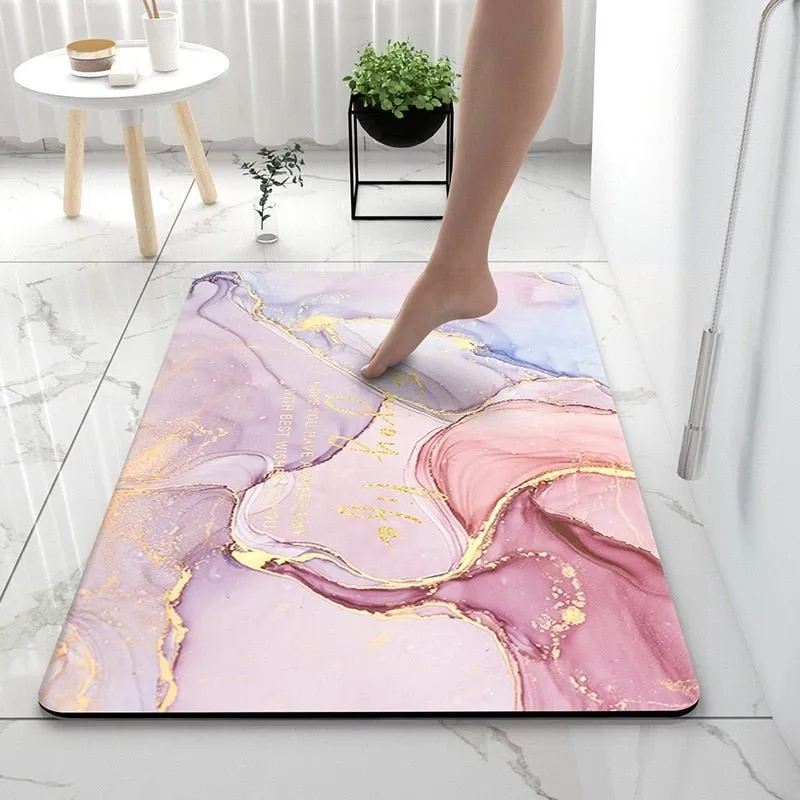 Soft Diatomaceous Earth Bathroom Rug