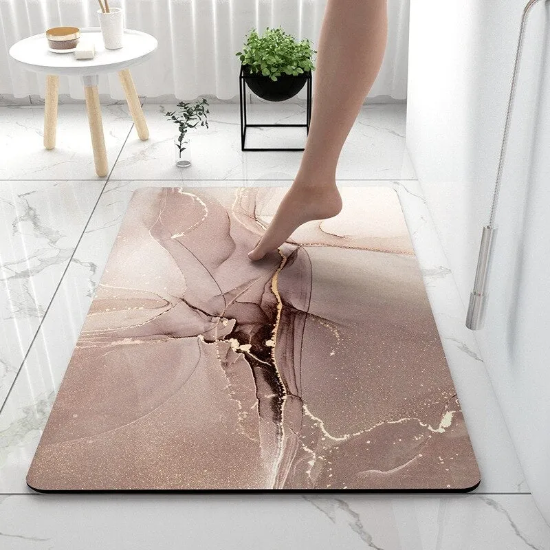 Soft Diatomaceous Earth Bathroom Rug