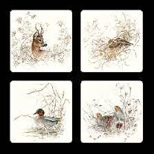Sologne Acrylic Coasters Set of 4