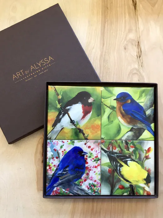 Summer Bird  #9 Coaster Set