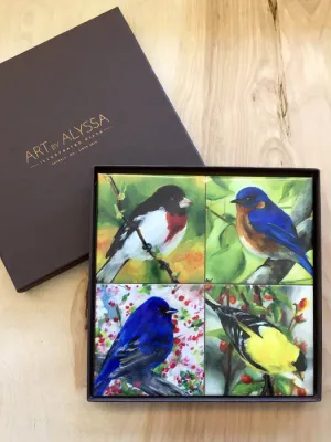 Summer Bird  #9 Coaster Set