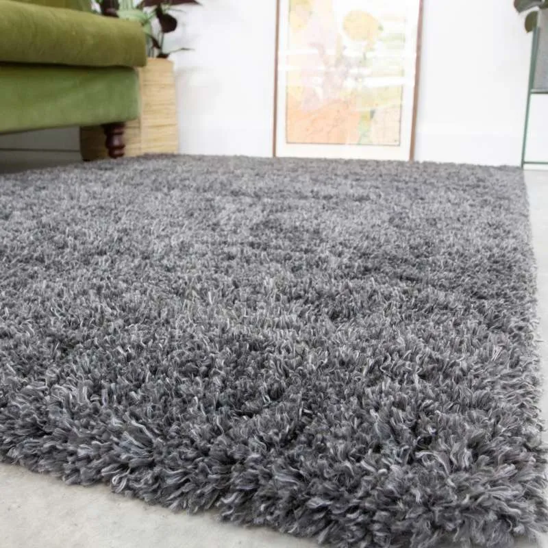 Super Soft Luxury Grey Shaggy Rug