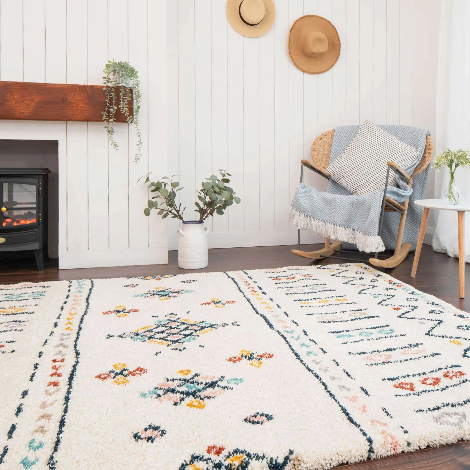 Super Soft Tribal Berber Shaggy Runner Rug