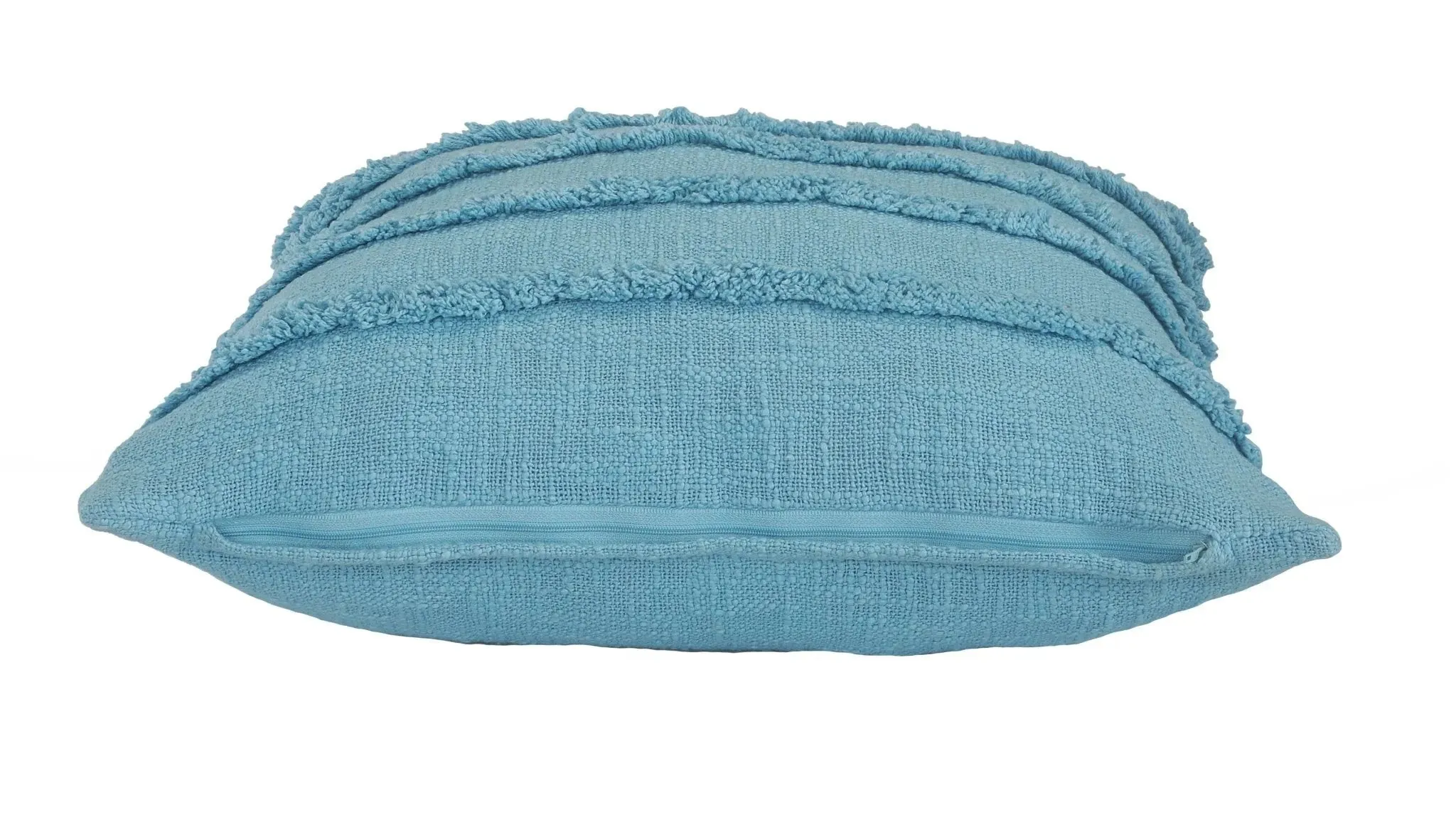 Teal Overtufted Solid  LR07512 Throw Pillow