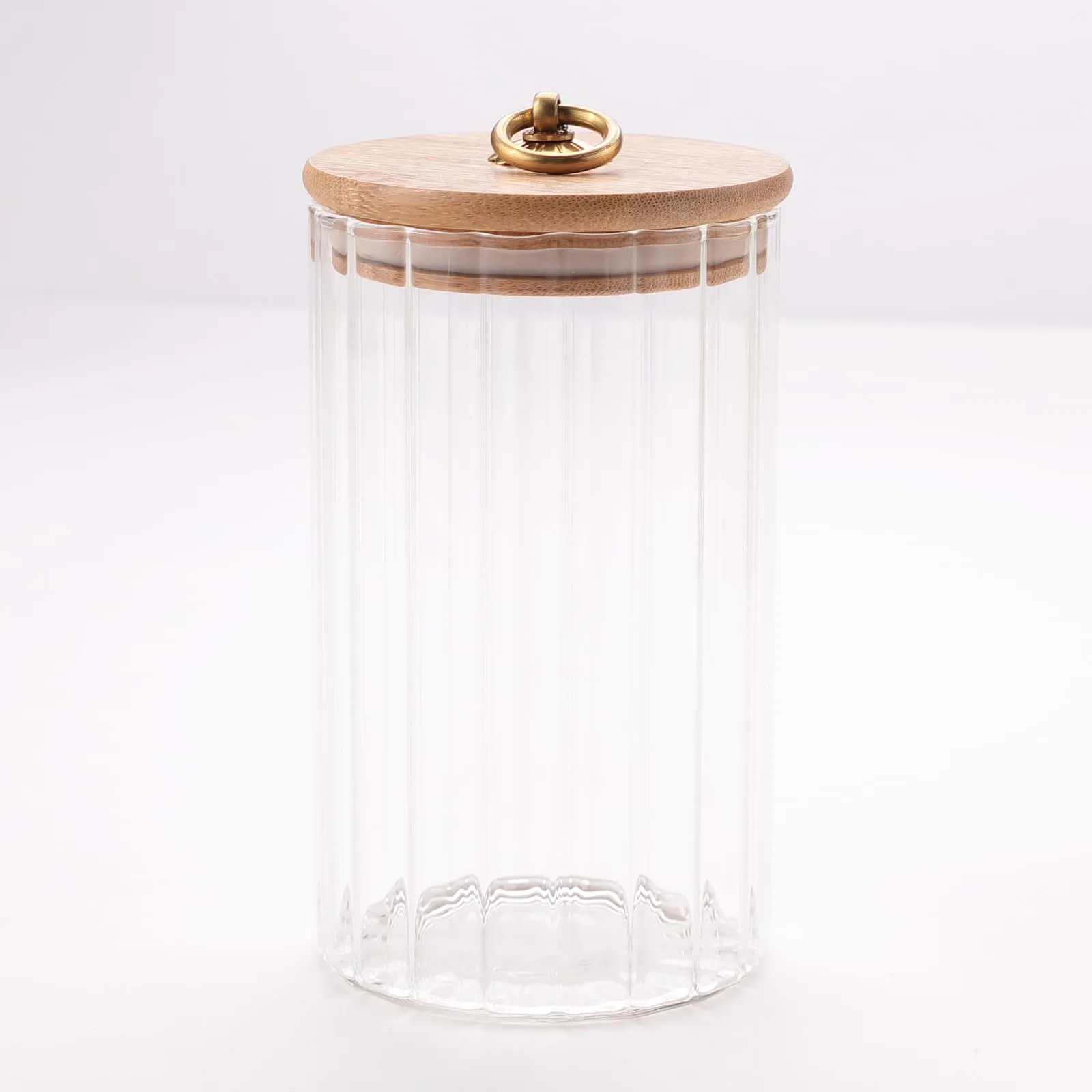 The Better Home Borosilicate Kitchen Containers Set with Wooden Lid | Multi-Utility, Leakproof, Airtight Storage Jar for Cookies, Snacks, Tea, Coffee | Microwave & Oven Safe | 820 ml