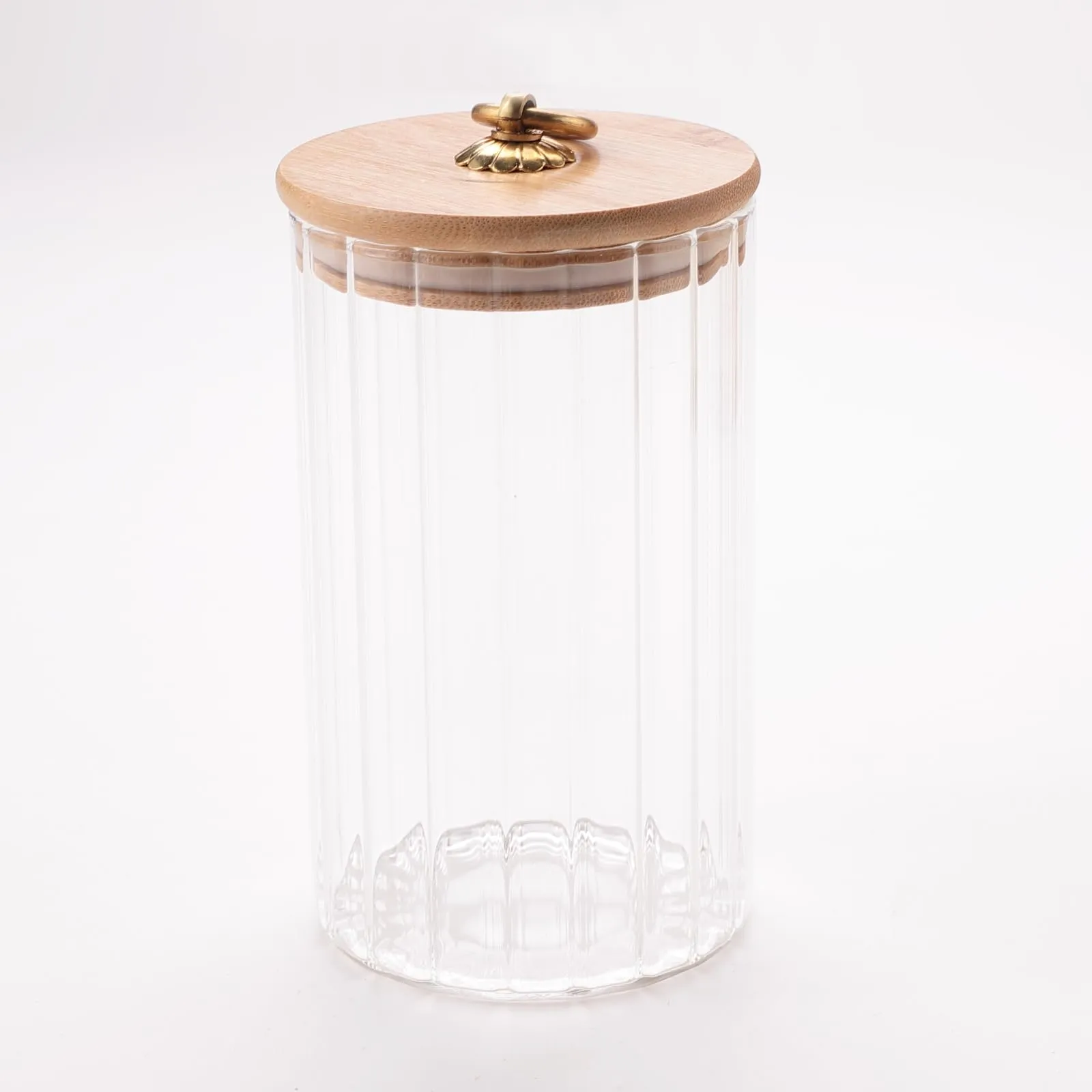 The Better Home Borosilicate Kitchen Containers Set with Wooden Lid | Multi-Utility, Leakproof, Airtight Storage Jar for Cookies, Snacks, Tea, Coffee | Microwave & Oven Safe | 820 ml