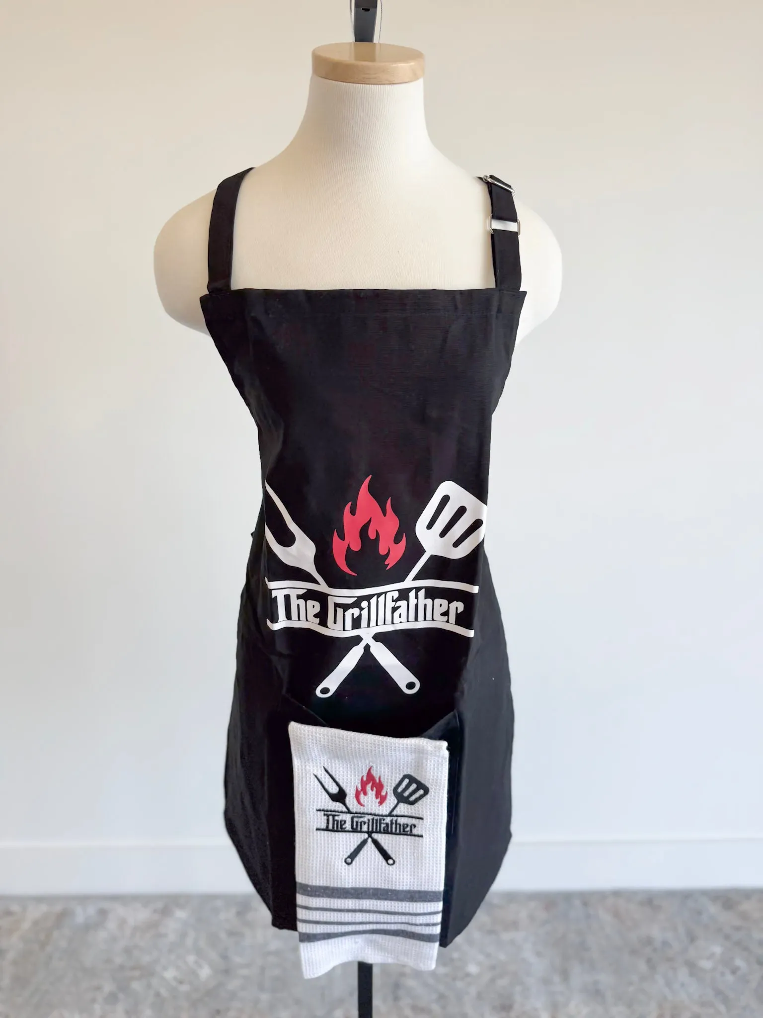 The GrillFather Men's Apron & Towel Set