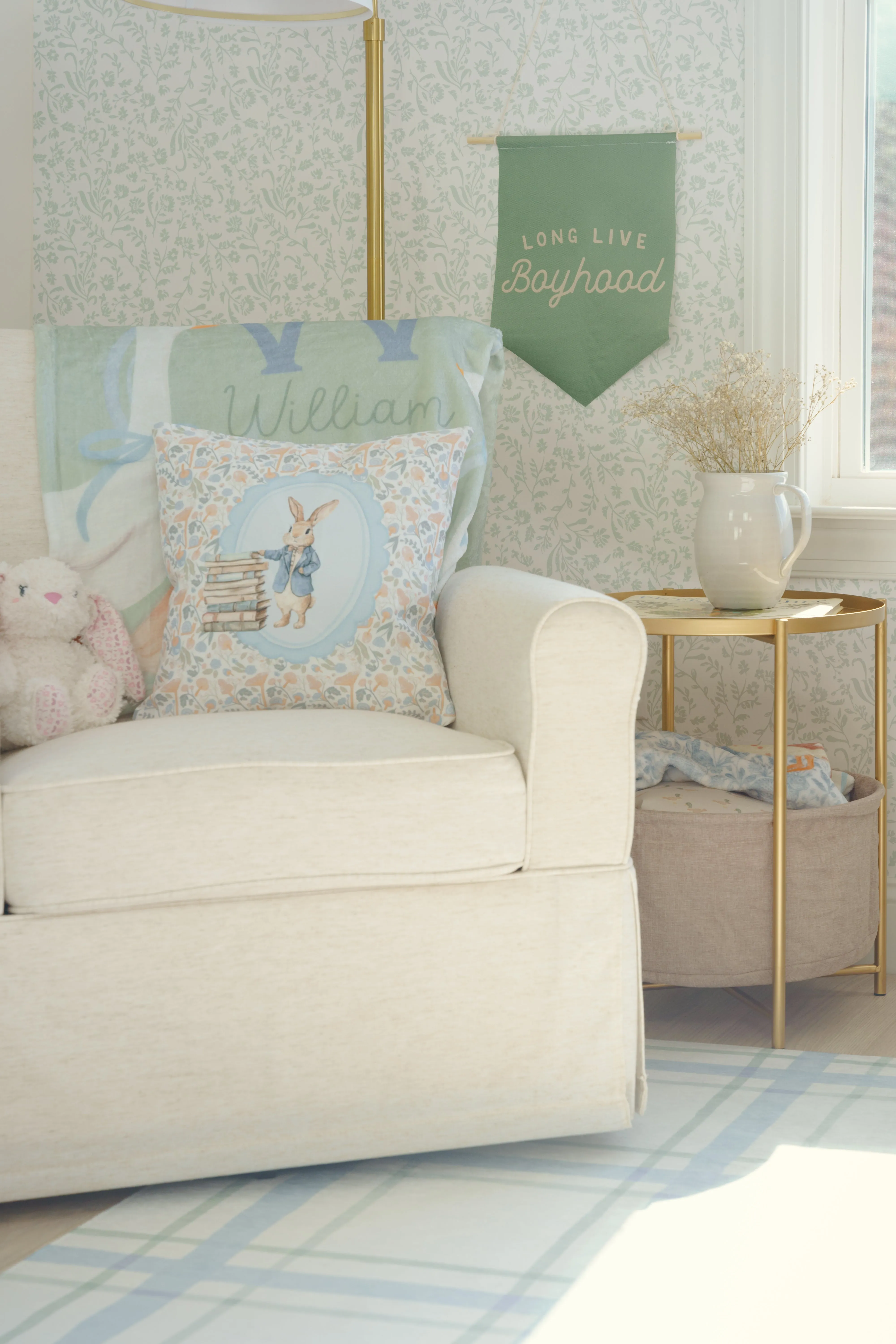 Throw Pillow | Storybook Rabbit